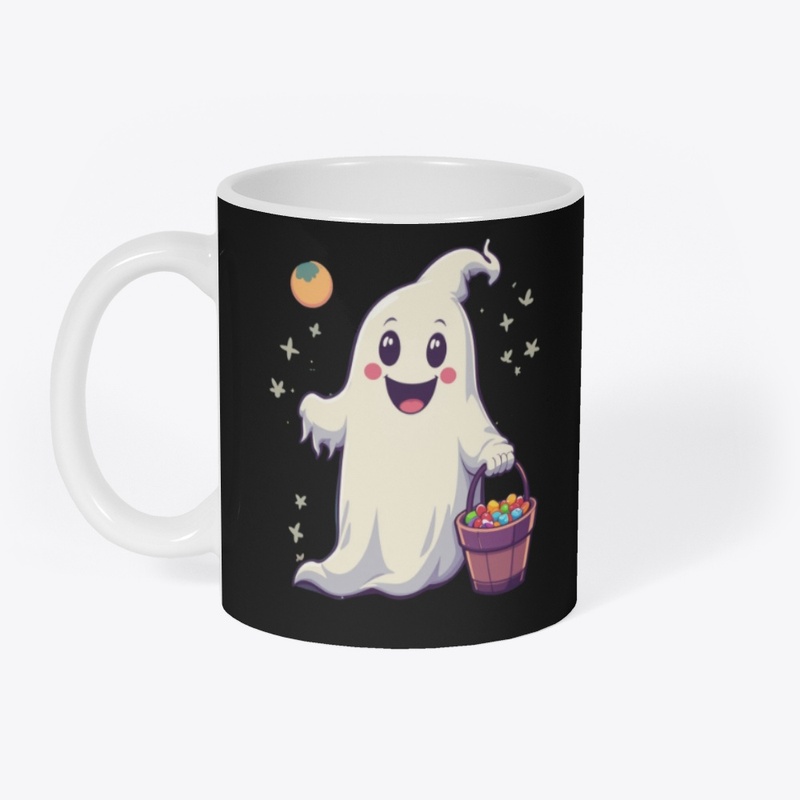 Funny Cartoon Ghost Halloween Tee