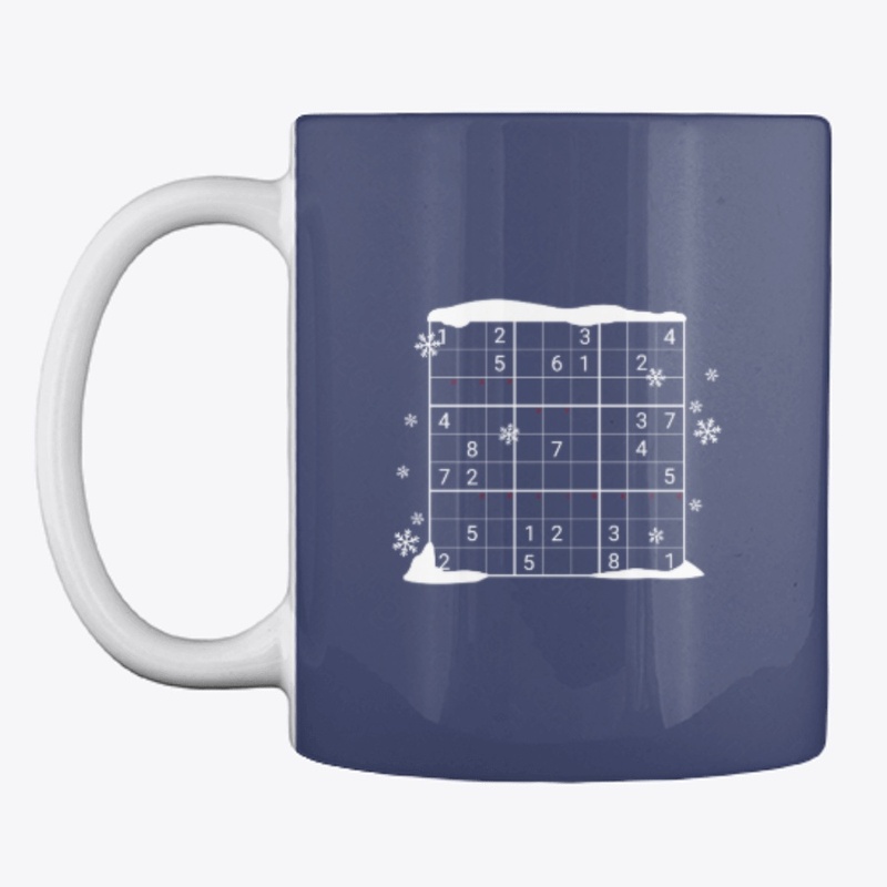 Happy Holidays blue mug