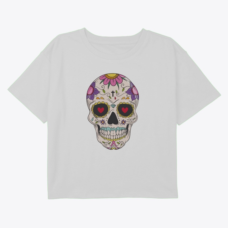 Day of the Dead Floral Sugar Skull Merch