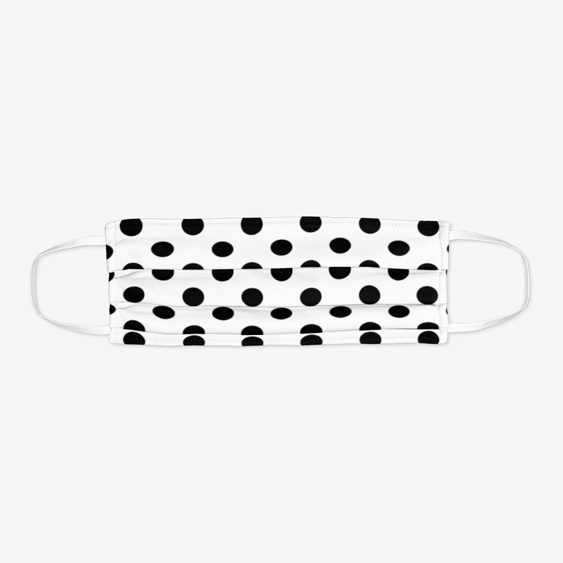 Face Mask - Black Polkadot