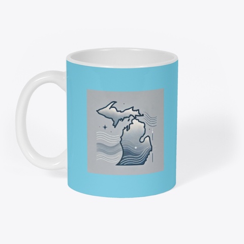 Clever Fox Mi Mug Pastel Blue T-Shirt Front