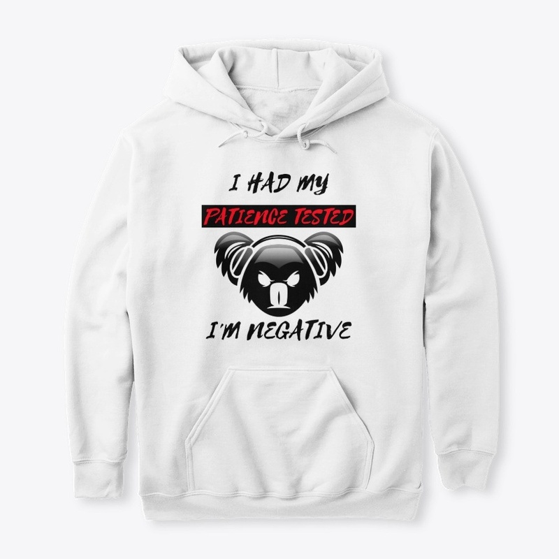 PATIENCE NEGATIVE UGH KOALA HOODIE RED