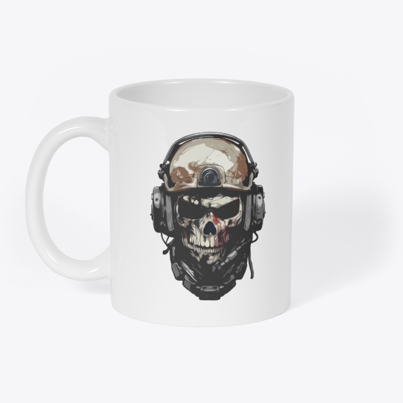  Skull and Military Helmet Design