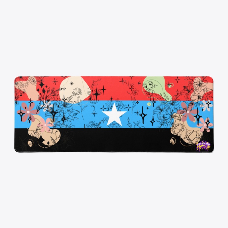 Somali Tri-Frag Golden Bloom mousepad