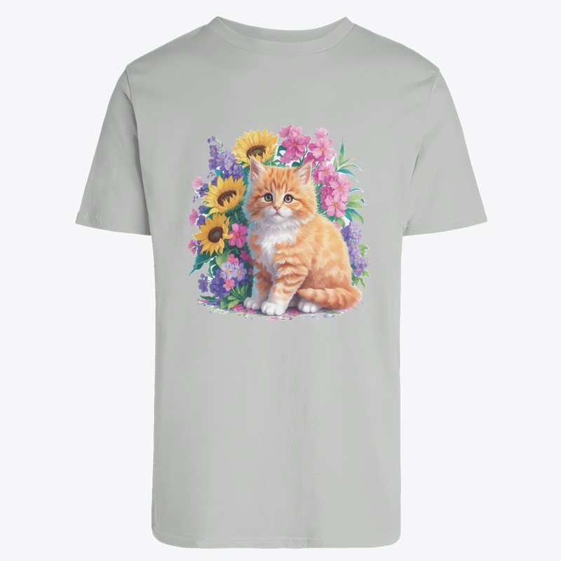 Kitten Amid the Cherry t-shirt design