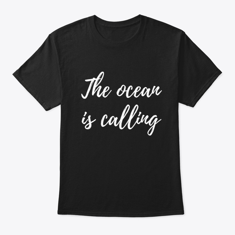 The ocean is calling, black