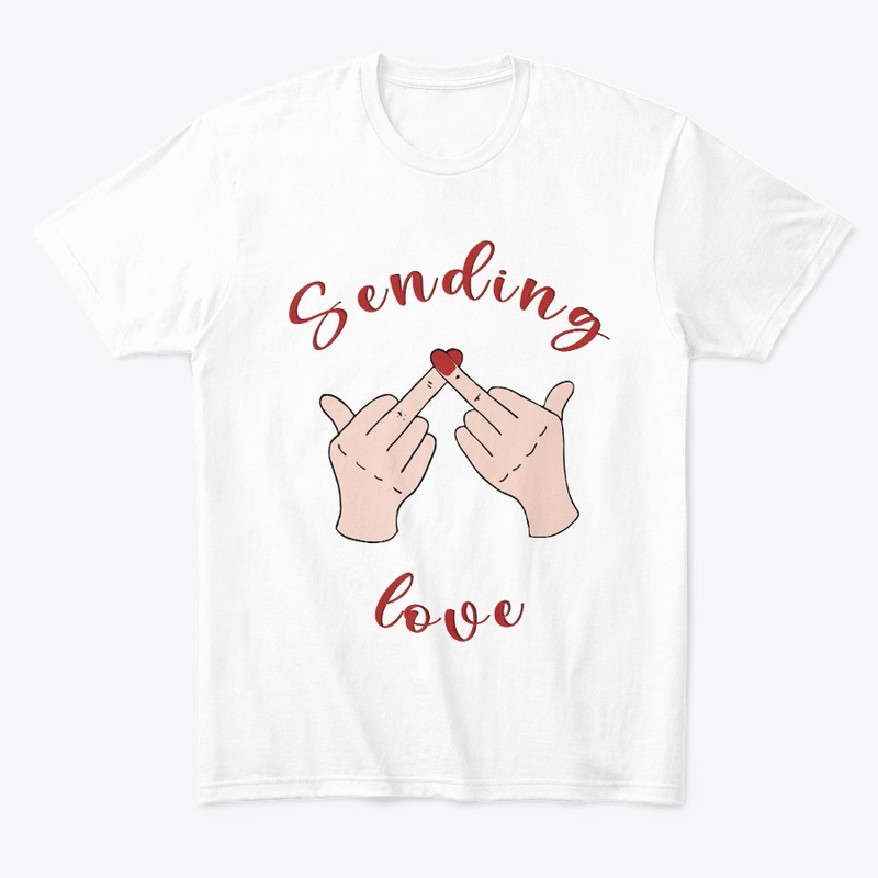 Sending love heart middle finger
