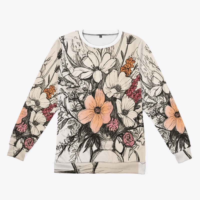 Abstract Floral Design t-shirt 
