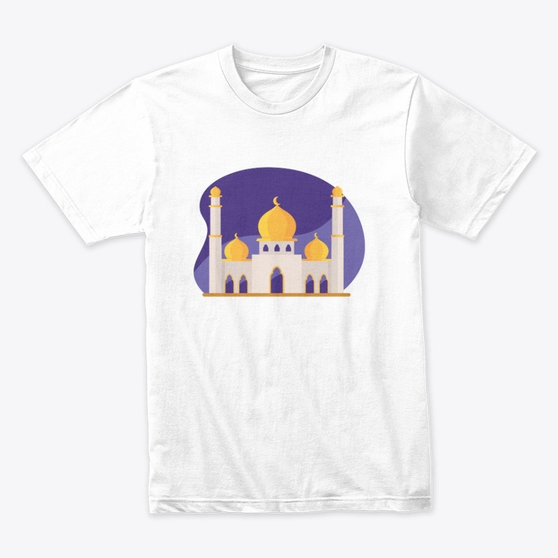 Elegant Golden Mosque Illustration 