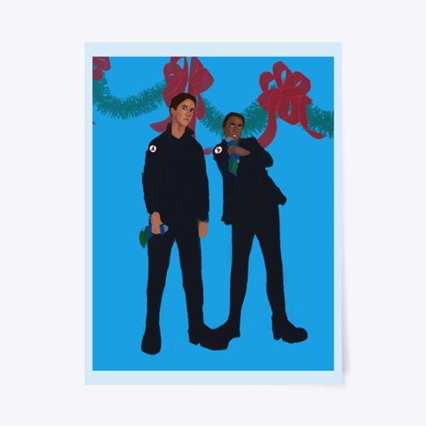  Infiltrating Santa's Operation Pale Blue T-Shirt Front