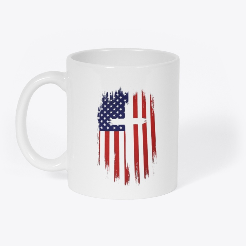 American Flag Cross Distressed