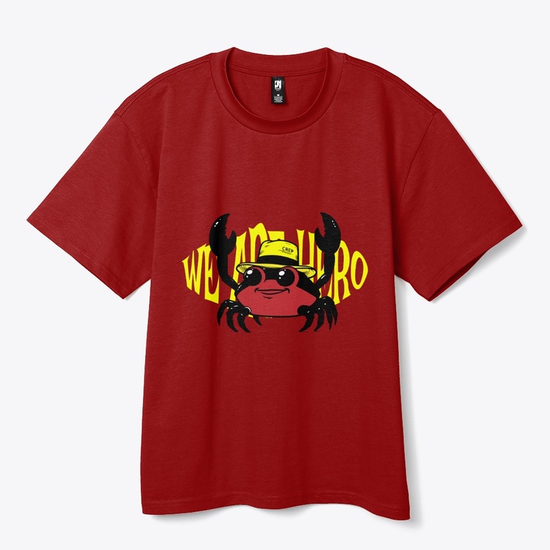 crab with hat and text art