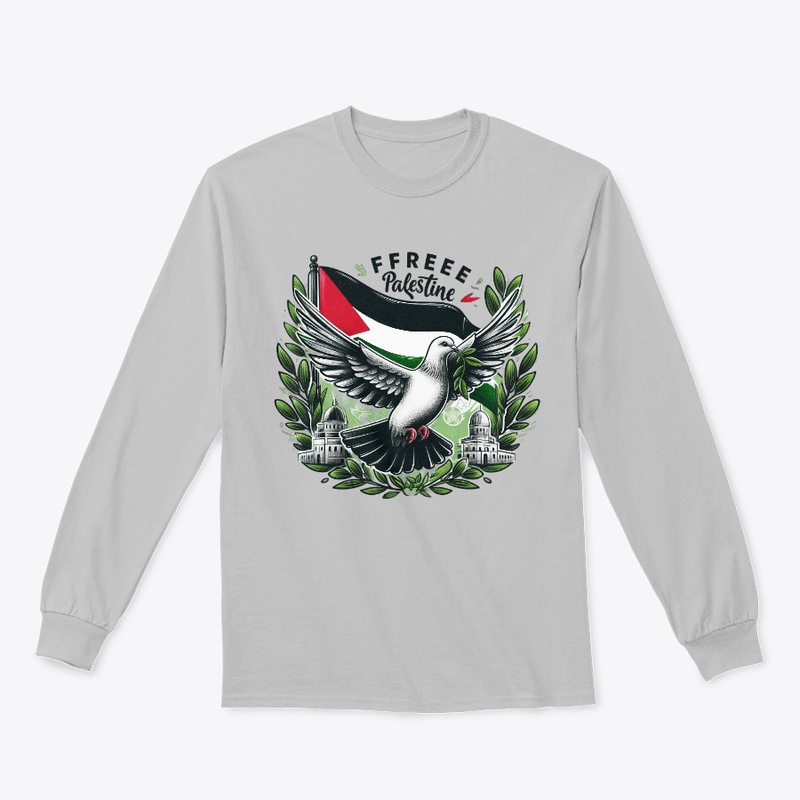 Pigeon Hold olive branch Palestine Flag