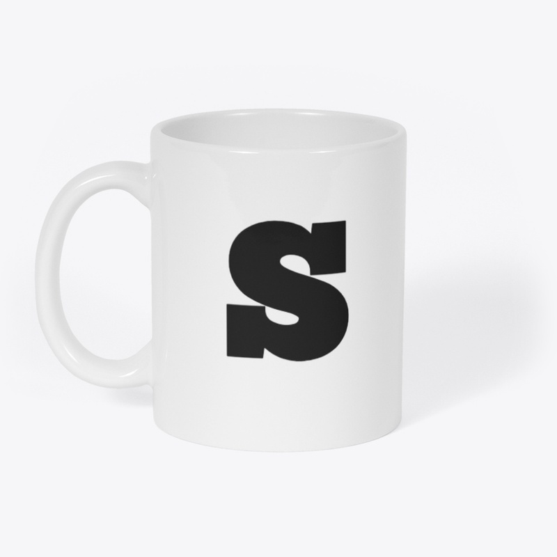 S initial mug