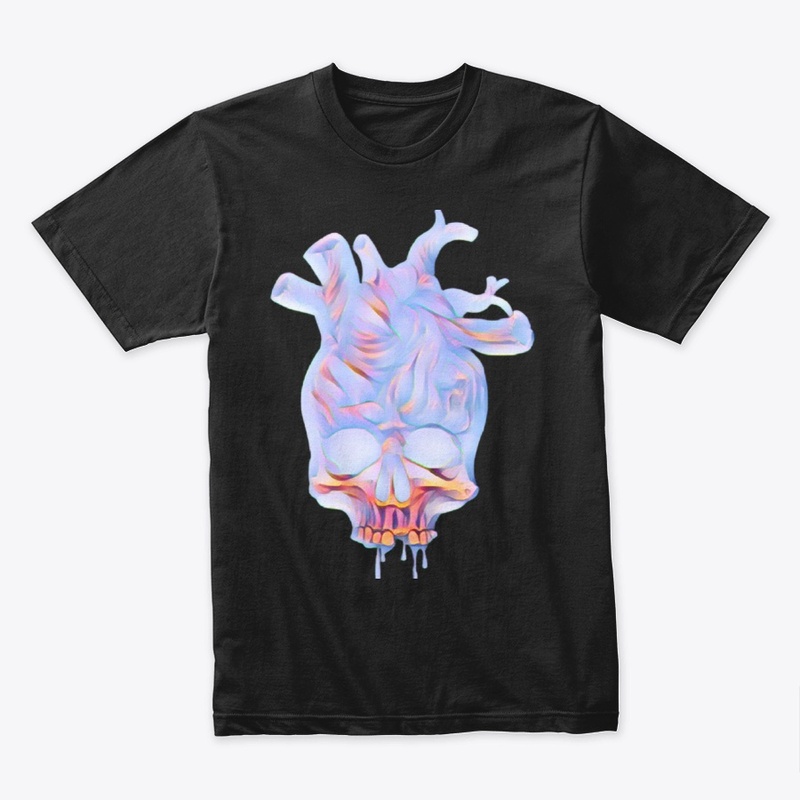 Anatomical Pastel Skull Heart