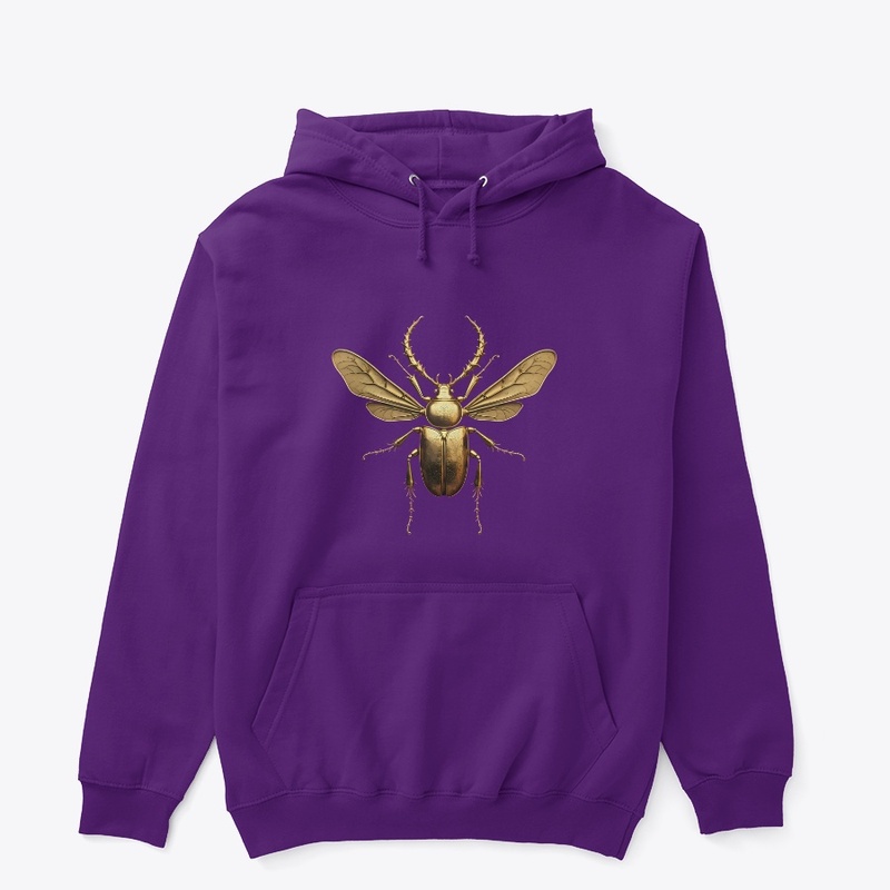 golden egyptian scarab with wings