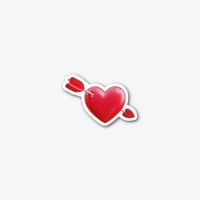Arrow In The Heart Shape Design