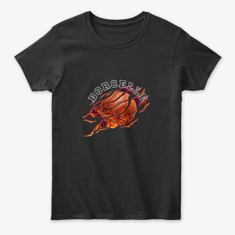 Black Orange Basket Ball T-Shirt