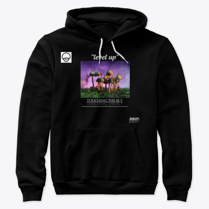"Level up" designer shroom merch