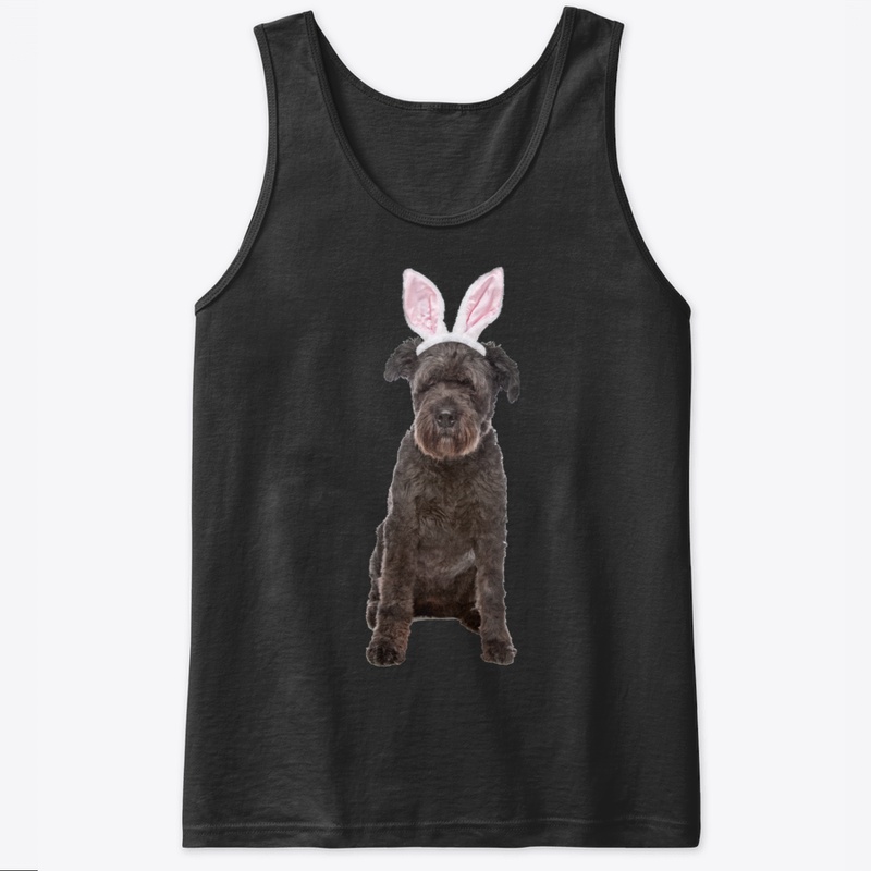 Bouvier Des Flandres Wearing Easter Bunn
