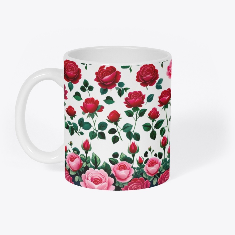 Vintage Rose Garden Mug Design