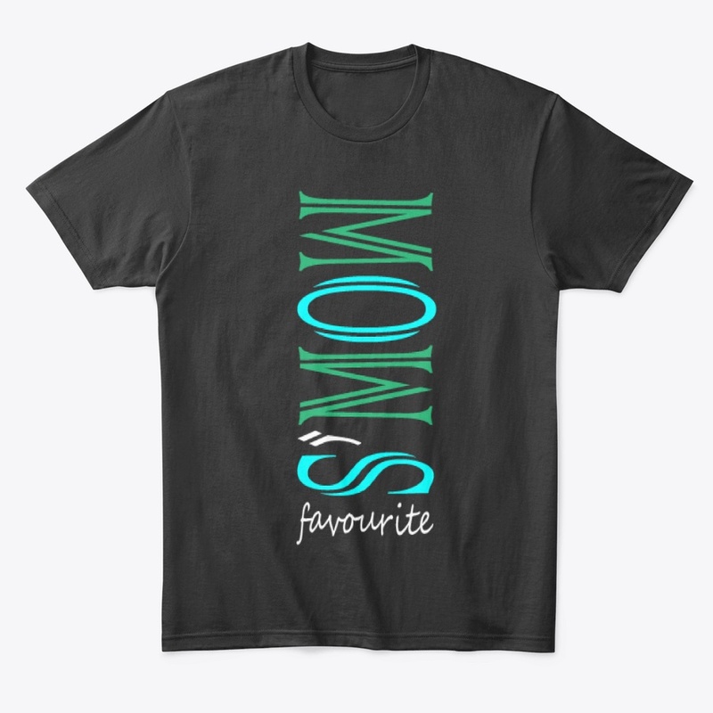 moms favorite family matching black tee