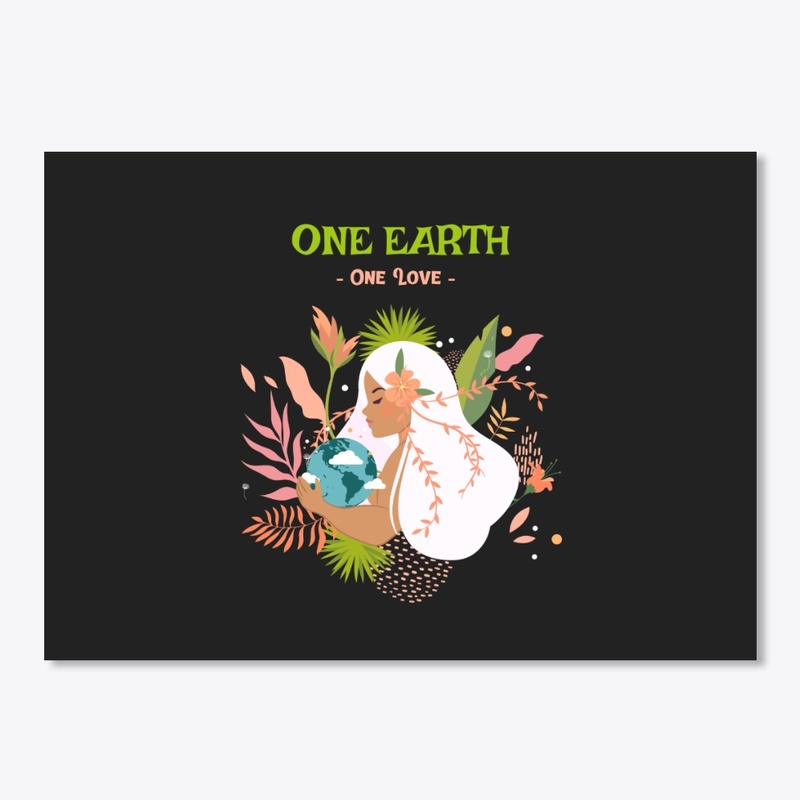 One Earth - One Love - Black and White 