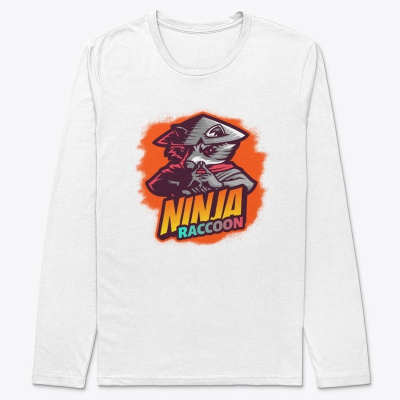 cartoon logo design: Ninja Raccoon
