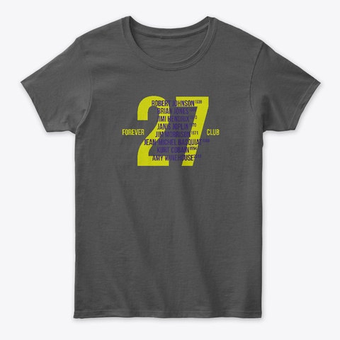 Forever 27 Club Charcoal T-Shirt Front