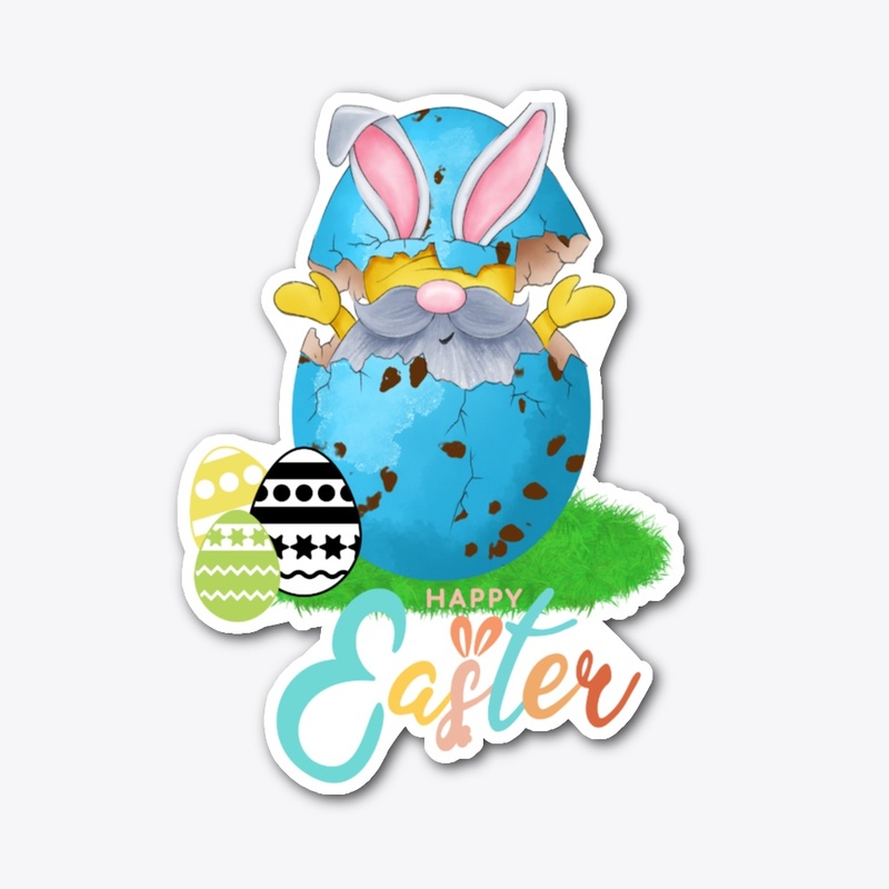 Happy Easter Gnome with Bunny Ears