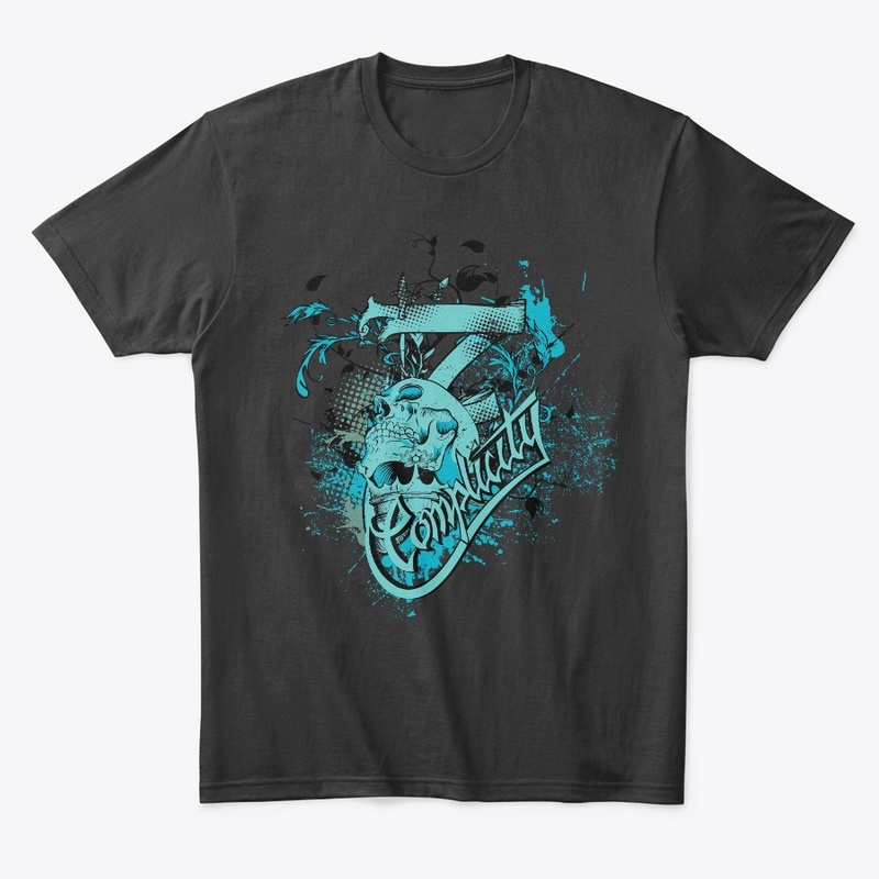 Blue skull with blue blood