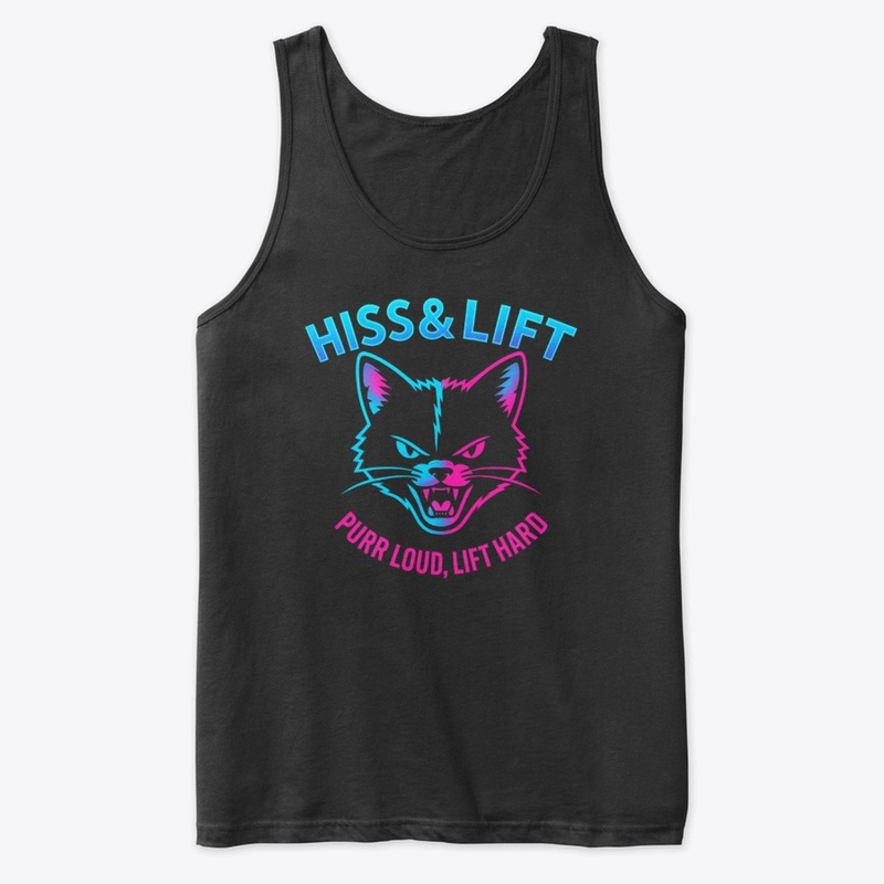 Hiss & Lift™ Gradient Neon Cat Logo