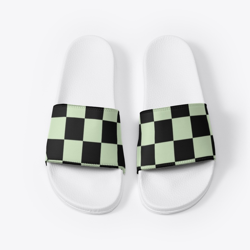 Retro Style Mint & Black Checkerboard