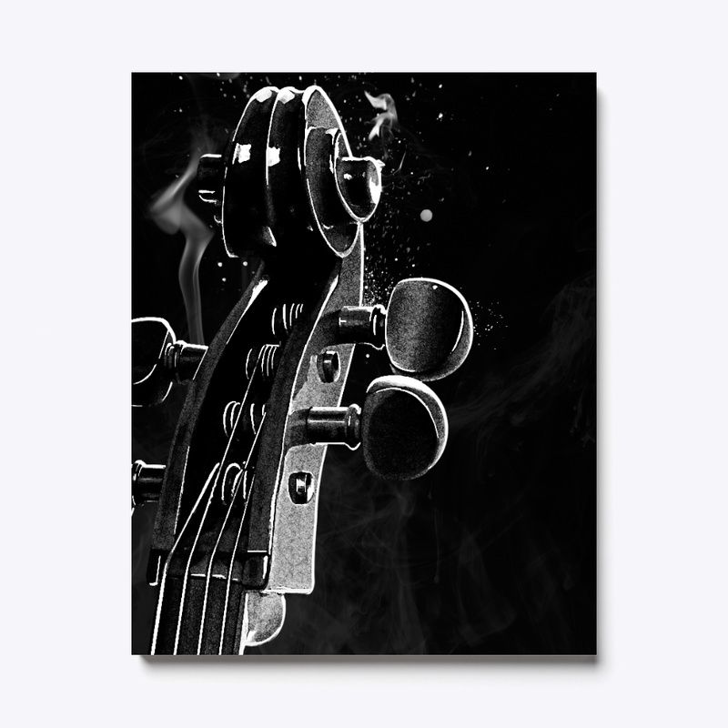 Cello Scroll Canvas Print