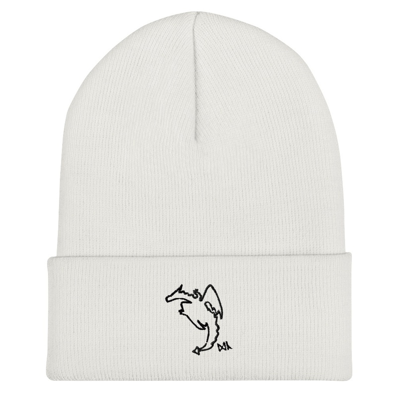 Ink Dragon Logo White Beanie