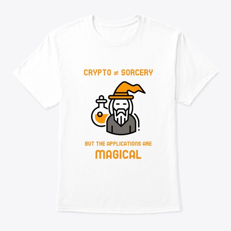 Crypto ≠ sorcery but magical (orange)