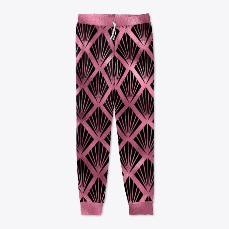 Pink and Black Abstract Design 