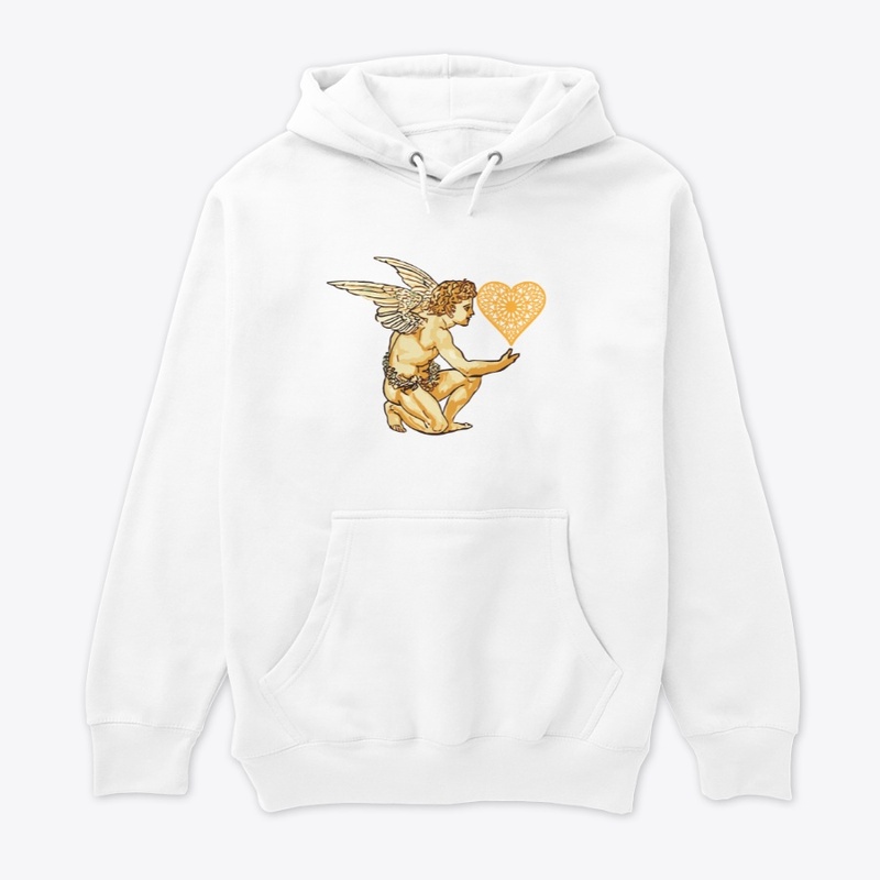 Angel  Holding a Golden Heart 