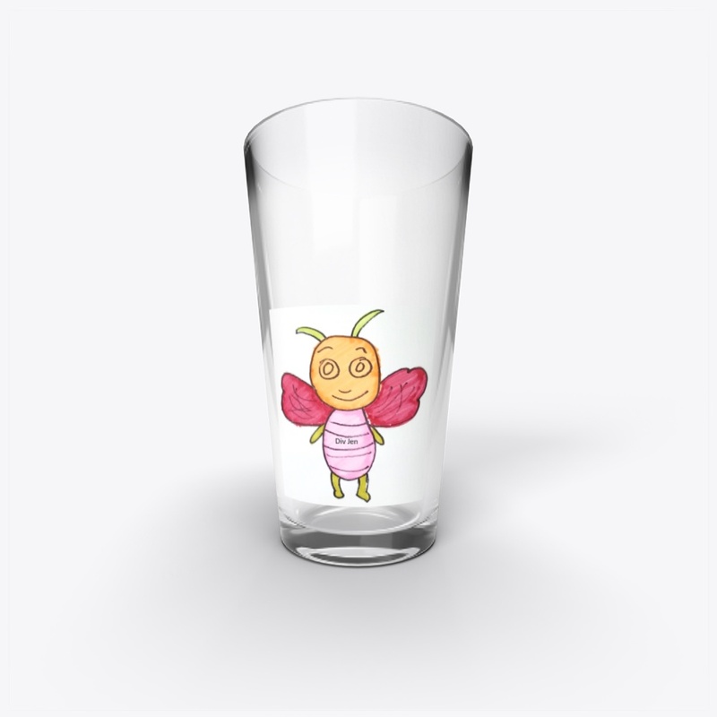 Div Jen Pint Glass