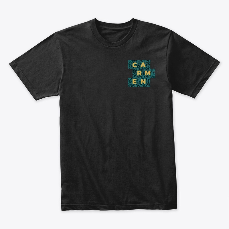 Carmen Logo T - black, teal, gold