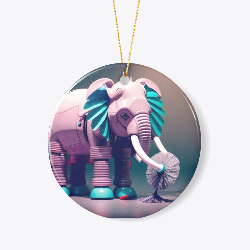 A robot elephant cleaner