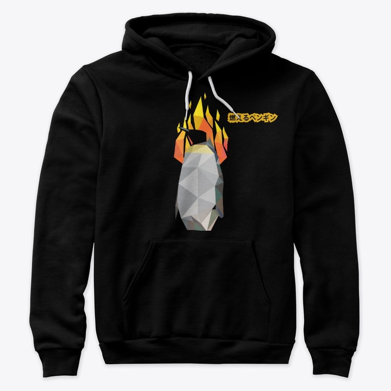 Burning Penguin - Black Hoodie