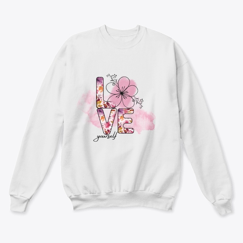 Love Yourself Floral Watercolor Art