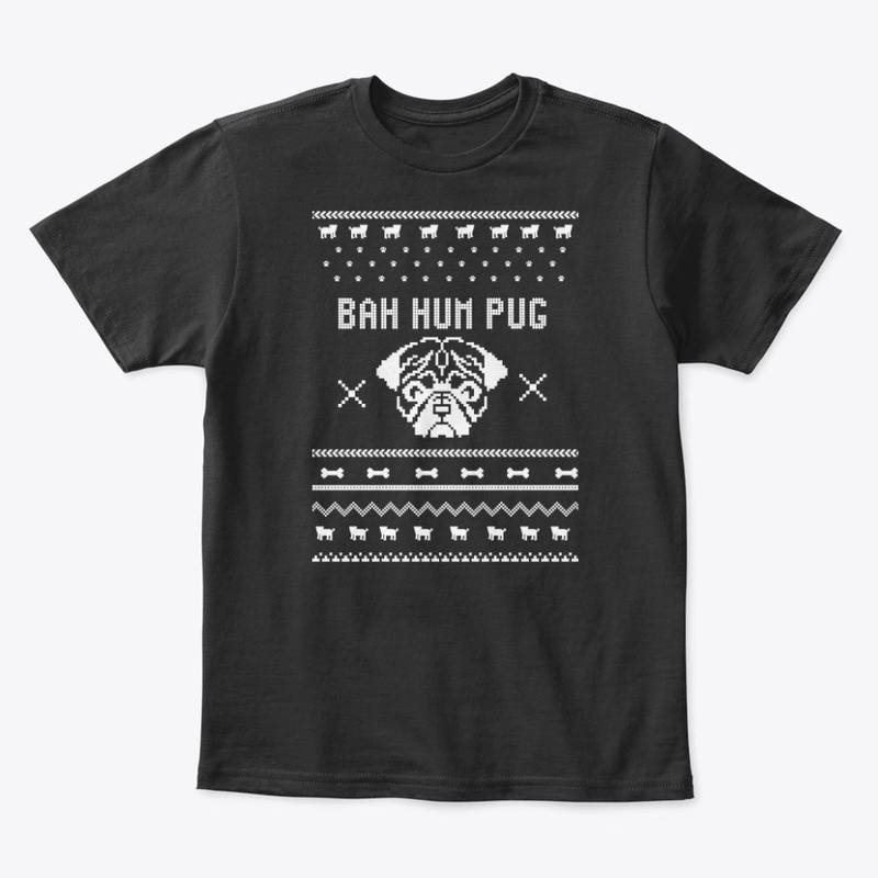 Sweater Shirt  Bah Hum Pug Slim Fit T