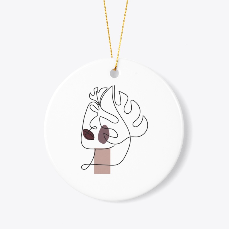 Abstract Woman Face Line Art T-Shirt