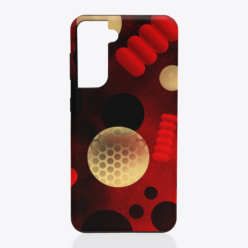 Bright Red Yellow Abstract Design 