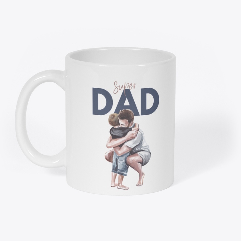 Super Dad Watercolor Design T-shirt