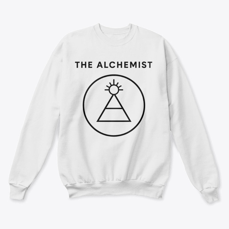 Black Alchemist crewneck sweatshirt with sigil design