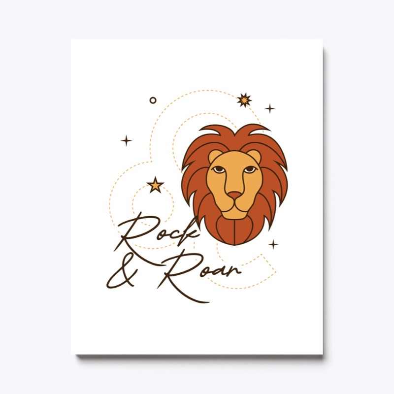 Leo Rock and Roar Canvas Print