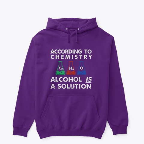Alcohol Is A Solution Purple T-Shirt Front